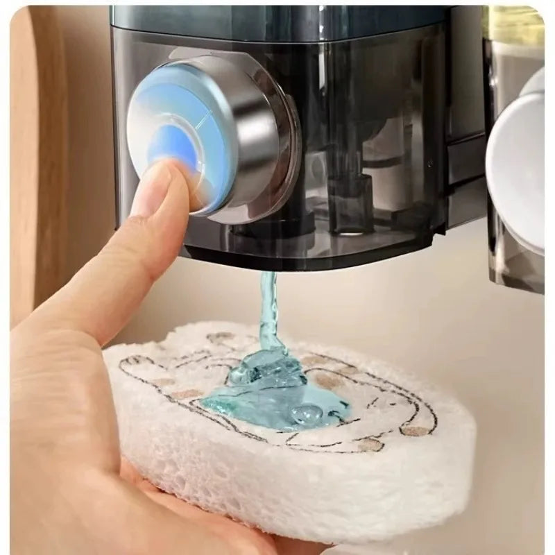 distributeur savon liquide adhésif transparent moderne grey press pump hand soap shower gel body