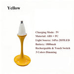 lampe chevet moderne rechargeable usb 5w orange tactile flux lumineux 60 ledABL