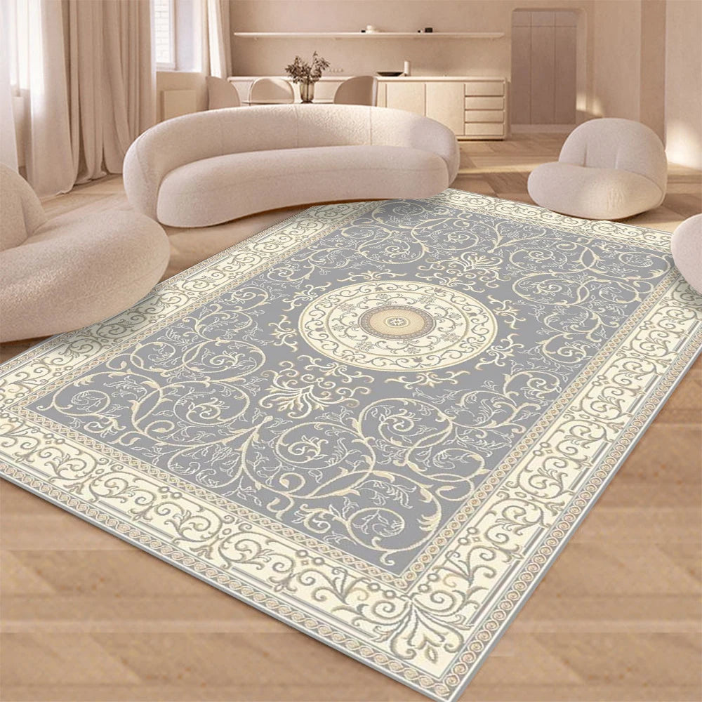 tapis bohème moderne floral bleu clair rose velours antidérapant intérieur extérieur 40x60cm 50x80cm 80x120cm