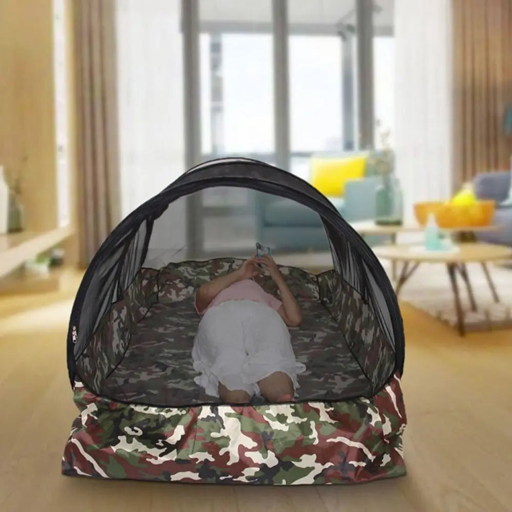 tente lit camouflage portable anti moustiques extérieure campement unisexe polyester moderne