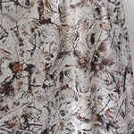 tissu imprimé naturel branches feuilles gris marron beige blanc moderne 100 polyester