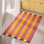 tapis moderne antidérapant pvc rayures violet vert jaune rouge bleu noir blanc extérieur couloir