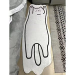 tapis moderne blanc noir anti dérapant doux chat salon chambre sol imperméable