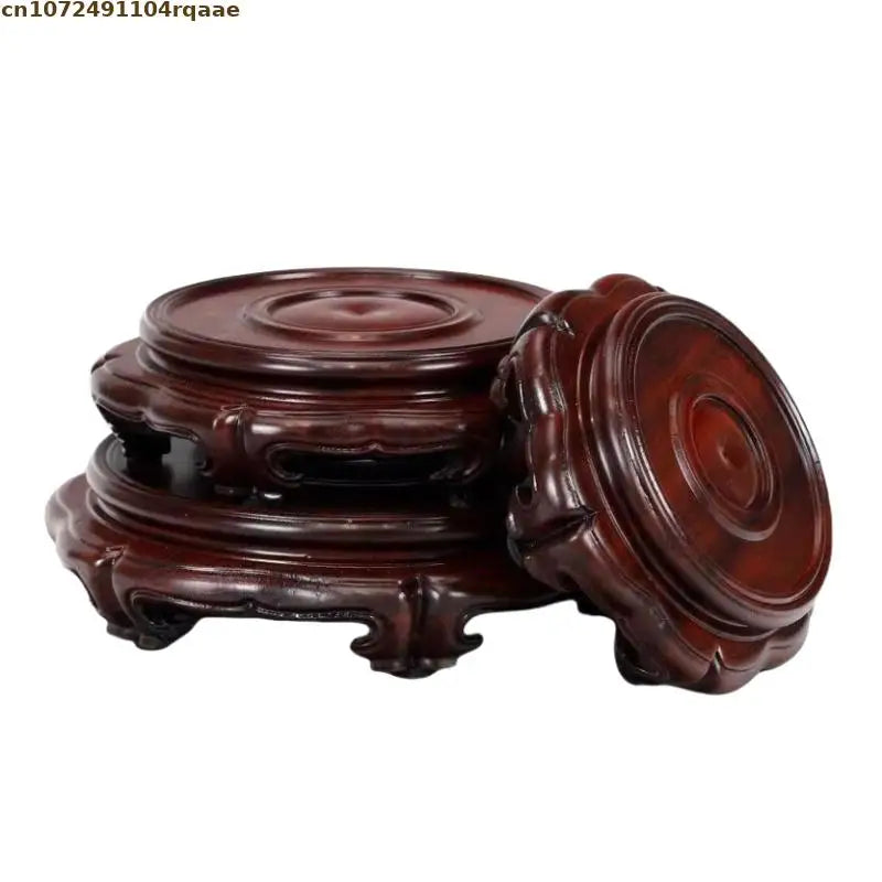 théière artisanale bois sculpté support figurines vase pot fleur trưng bày bàn trà đồ