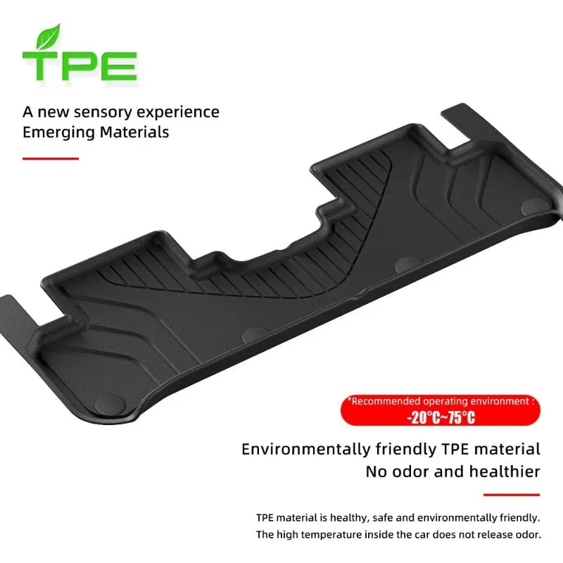 tapis sol voiture noir rayures horizontales surface rugueuse clips moderne imperméable facile nettoyage