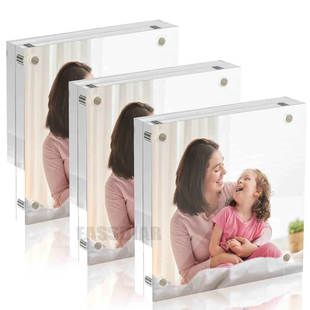 cadre photo transparent moderne clips 4x4 4x6 5x7 inches