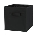 boîtes rangement réutilisables tissu non tissé beige gris noir bleu rose jaune vert poignées