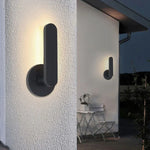 lampe murale moderne noir mat ip65 led minimaliste aluminium hydrofuge