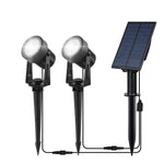 projecteur solaire led moderne noir ip65 résistant autoinstallation 2modes luminosité