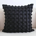 housse coussin moderne nordique motif géométrique noir blanc polyester coton lavable 30x50cm 45x45cm 50x50cm