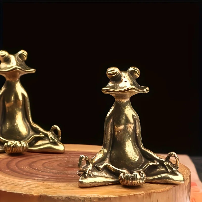 statuette grenouille dorée moderne minimaliste bâton encens décoration intérieure unique