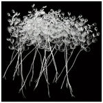 décoration intérieure moderne bouquet artificiel transparent ovale brillant 15cm mariage anniversaire minimaliste