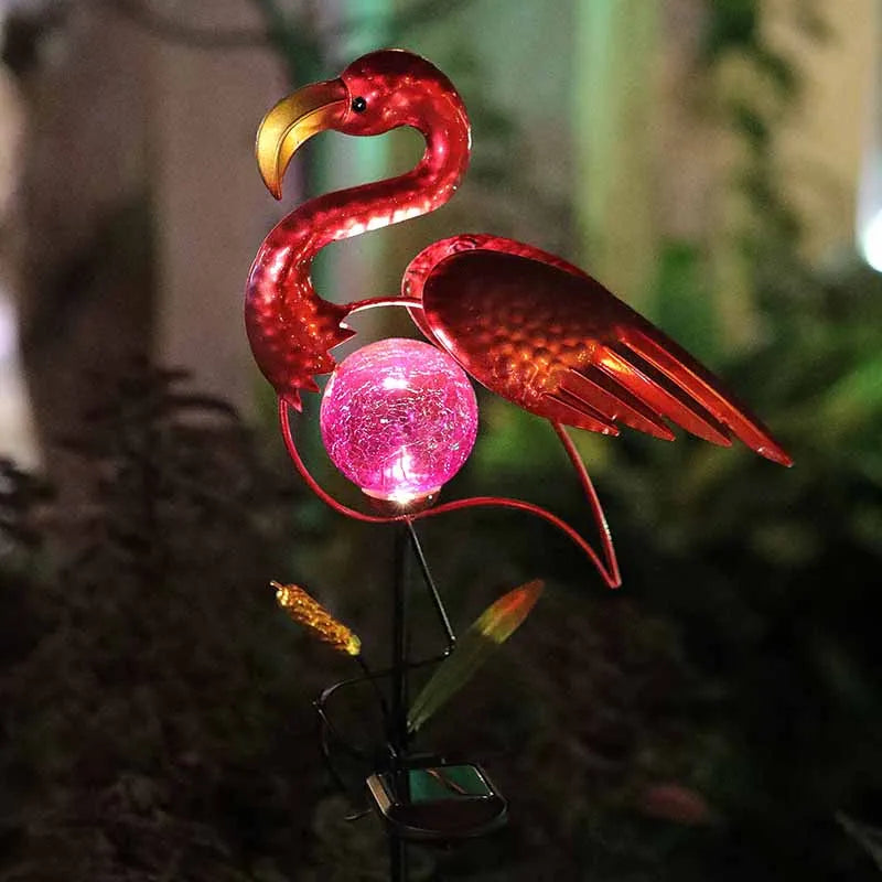 décor oiseau rouge métallisé effet miroir tringle métallique patio moderneextérieur noël valentin mariage