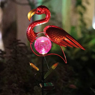 décor oiseau rouge métallisé effet miroir tringle métallique patio moderneextérieur noël valentin mariage