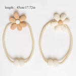 accessoires rideaux bohèmes fleurs relief corde tressée pompons beige clair marronclair chambre salon decoration