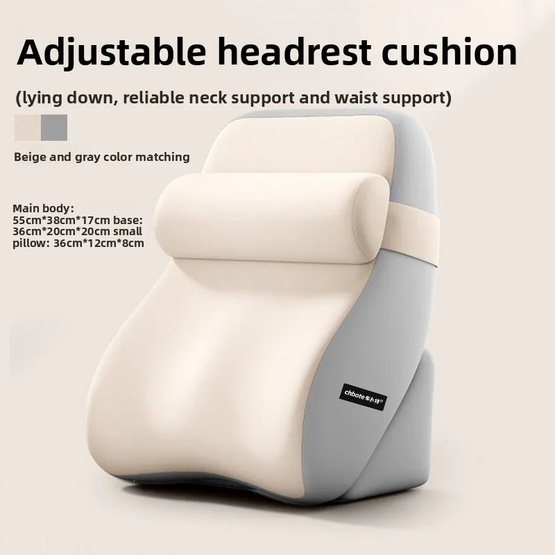 coussin multifonctionnel gris uni contemporain memory foam housse amovible poches xl confortable lit allaitement