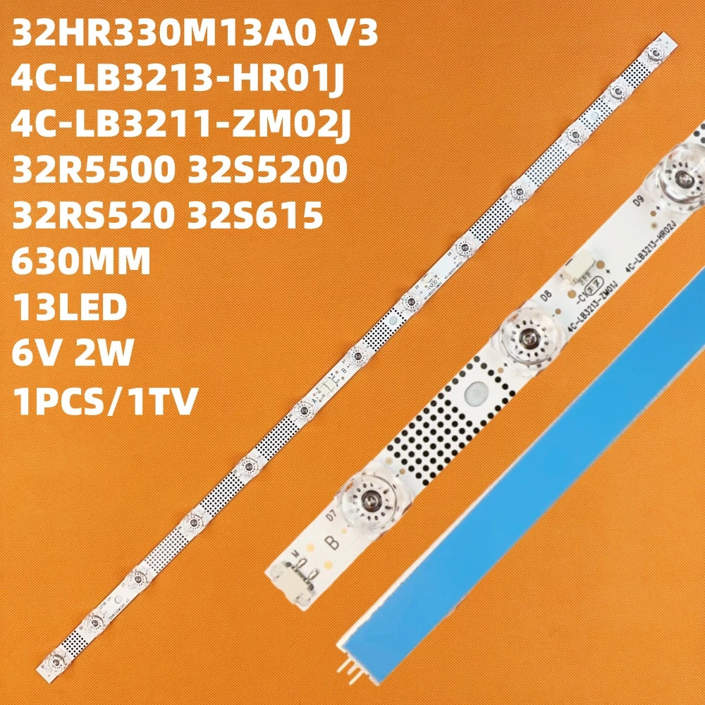 ruban led blanc bleu perforé 13led 6v 2w moderne télévision 630mm