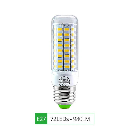 ampoule led e27 e14 56 leds 999 lumens blanc vert grains maïs moderne