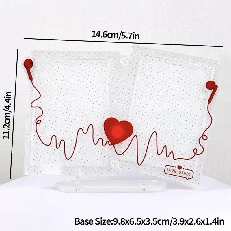 cadre photo moderne transparent clips photo affiche carte postale support cd kpop decoration chambre