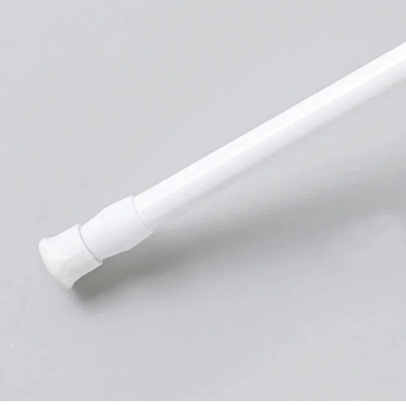 tringle télescopique extensible blanc moderne rideau serviettes carreaux floral minimaliste douche