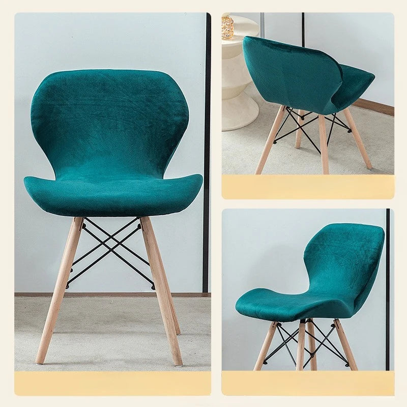 housse chaise moderne velours polyester anti poussière verte blanche fauteuil mariage