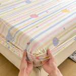 draps lit rayés housse élastique coton polyester halloween coeurs boules moderne enfantin double blanc