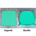 tapis jardinage pliable réutilisable doublure panier pe vert turquoise noir blanc utilitaire texture points
