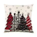 housse coussin noël arbre étoiles flocons gris blanc rouge noir traditionnel decoration festive