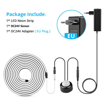 bande lumineuse led capteur mouvement spirale adhésive noir blanc doré moderne chambre couloir