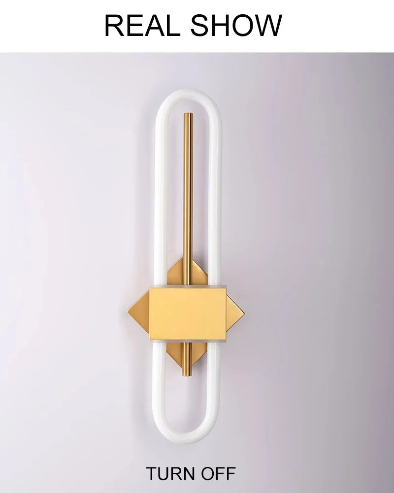 lampe murale moderne blanc or electroplating texture base carrée contemporaine deux sources led 2.5g