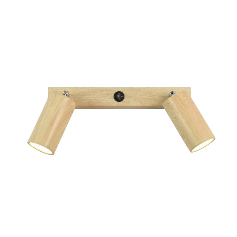 lampe murale moderne grain bois éclairage chambre entrée étude led 220v fixée mur contemporain