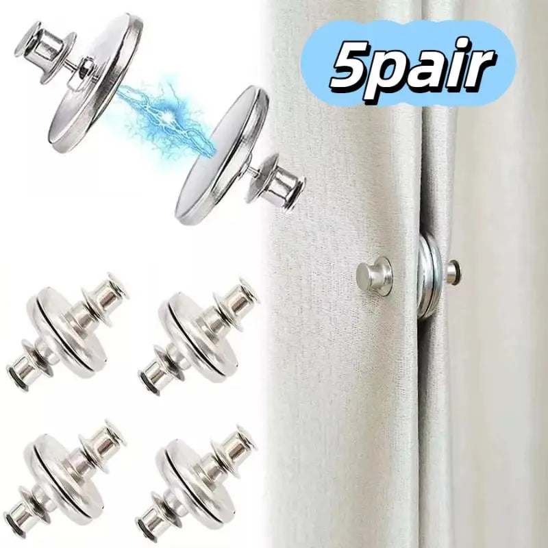 clips magnétiques rideaux argenté moderne adhésifs réglables pvc accessoire fenêtre fixations