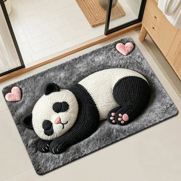 tapis bain doux antidérapant motif animaux mignons décoration chambre salon maison coton polyester