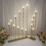 décoration mariage lumière or blanc rose sphérique moderne transparent fixée base carrée événement festif