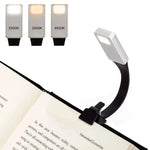 lampe lecture flexible noir blanc moderne clip recharge usb étude nuit luminosités yeux amicaux