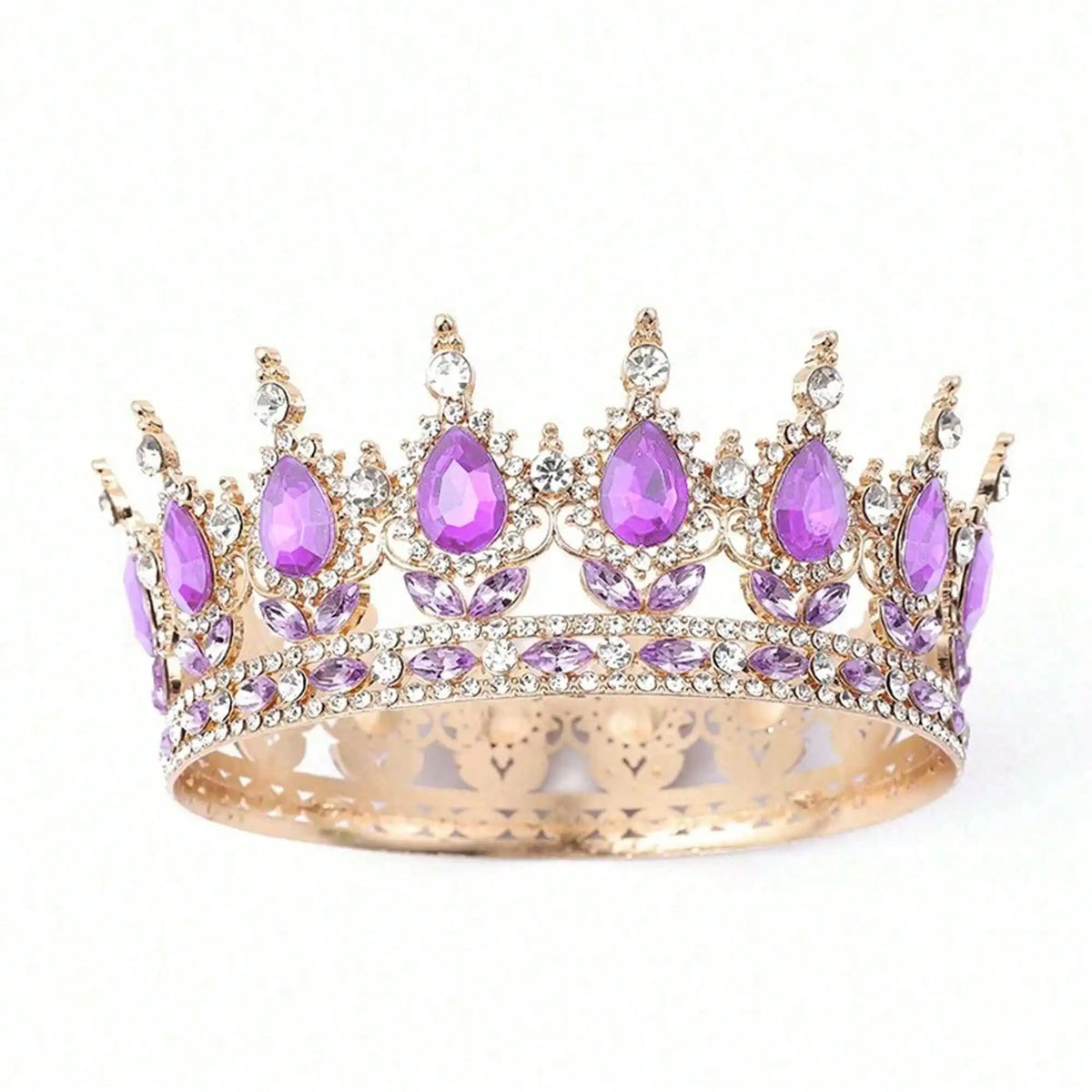 décoration gâteau couronne strass or rouge rose bleu vert violet classique acrylique mariage anniversaire
