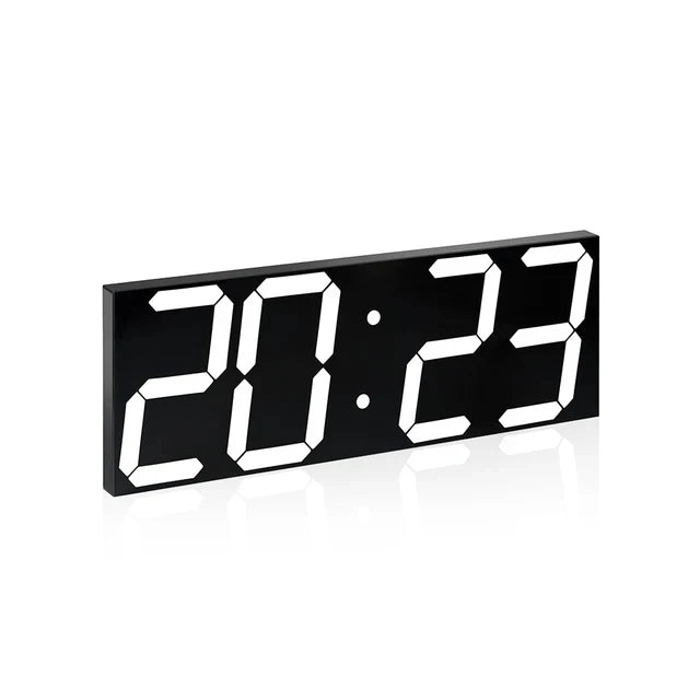 horloge murale digitale led moderne grande taille noir blanc jaune vert lumineuse télécommande
