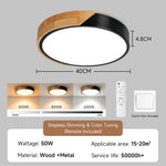 lampe led moderne minimaliste noir bois naturel éclairage intérieur salon chambre cuisine