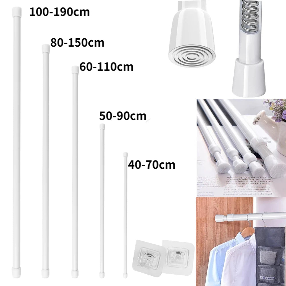 tendeur rideau telescopique blanc moderne 100 190cm 40 70cm 50 90cm 60 110cm 80