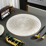 Set de 6 napperons ronds en vinyle empilés