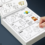 livre coloriage enfants animaux illustrations crayons couleurs éducatif simple enfantin