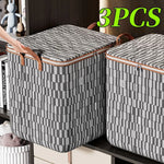 boîtes rangement réutilisables pliables carreaux gris blancs modernes poignées cuir coussin protection 120kg capacité