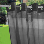 rideau extérieur imperméable polyester translucide classique blanc gris foncé pergola patio