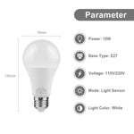 ampoule led 15w blanc froid e27 auto crépuscule moderne jardin extérieur 50000hrs 120°