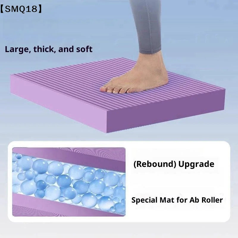 tapis fitness violet rayures horizontales mousse épaisse antidérapant stabilisation yoga exercices