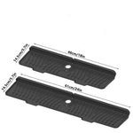 tapis évier antidérapant silicone noir moderne drainage incliné facile nettoyage utilitaire texturé alvéoles sóng�