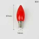 ampoules led décoratives rouge modernes vis e14 quatre diodes jaunes quatre ampoules