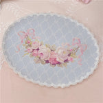 Set de table cuir imprimé rose vue ensemble