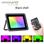projecteur led rgb blanc noir moderne certification ip68 étancheextérieur télécommande