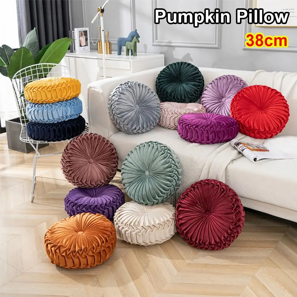 coussin rond plissé durable coton respirant anti décubitus orange rouge vert rose gris bleu
